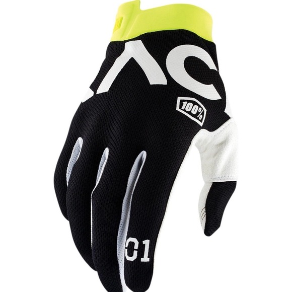 Brand‎ New With Tags 100% Men's iTrack Gloves, Black Small 10015-019-10 Biker - Picture 7 of 16